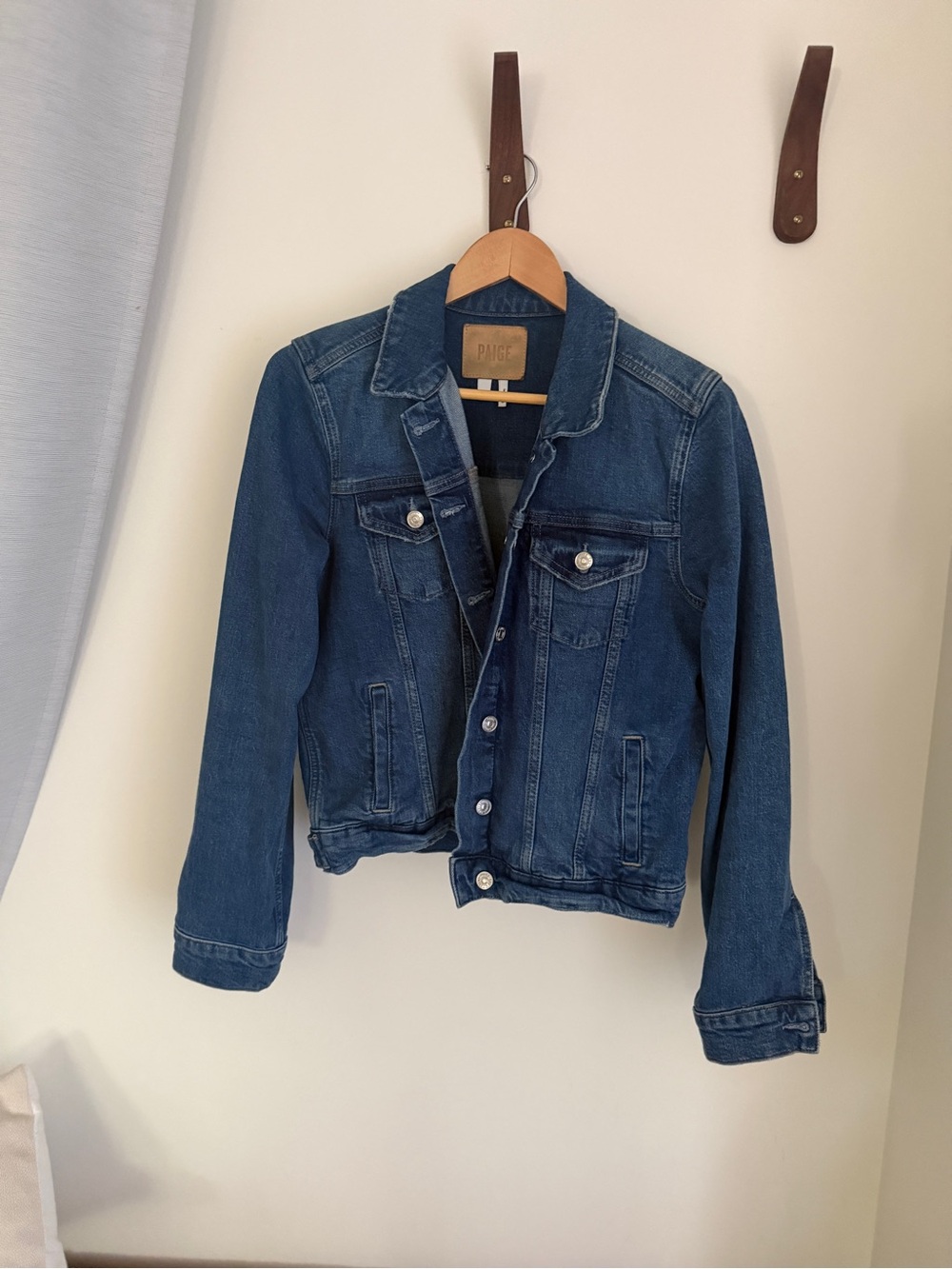 PAIGE Classic Blue Denim Jean Jacket Medium